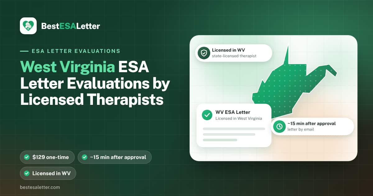 West Virginia emotional support animal laws — 2026 guide